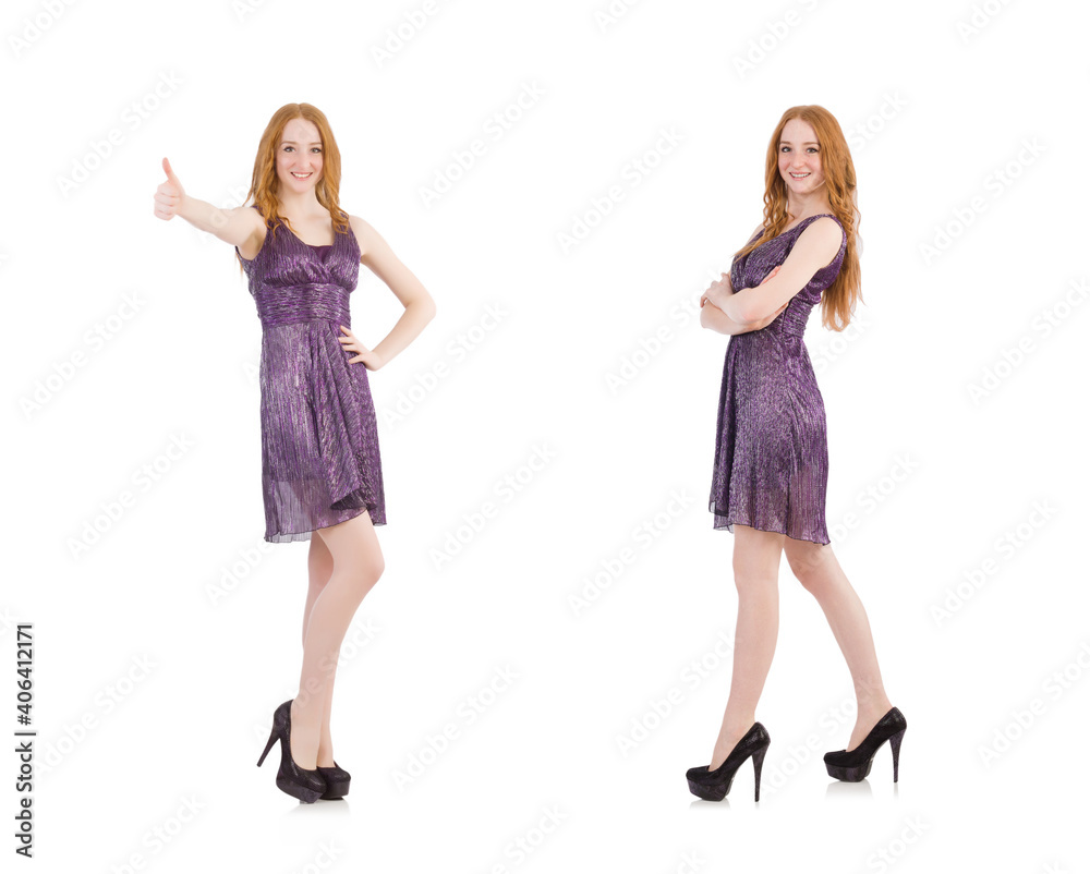 Woman giving thumbs up isolated on white Woman giving thumbs up isolated on white
