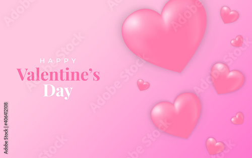 Valentine's day background template for banner, party flyer, poster & brochure.