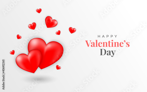 Valentine's day background template for banner, party flyer, poster & brochure.