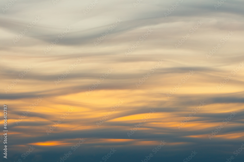 Wavy clouds before sunrise