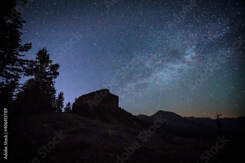 Midnight stargazing in Colorado's San Juan National Forest. photo