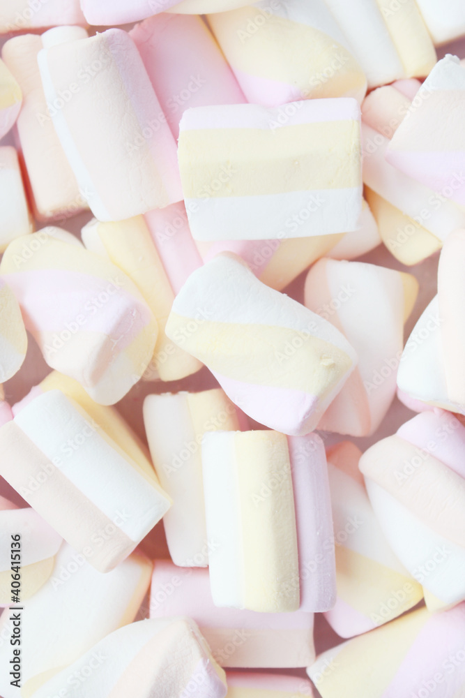 background of sweet marshmallow candies background of sweet marshmallow candies