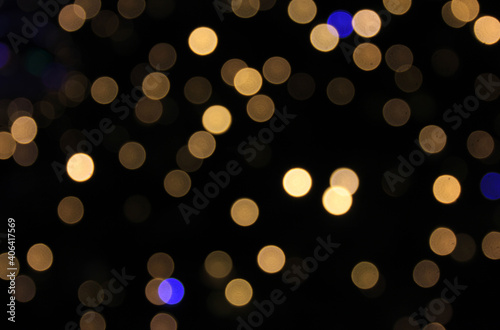 abstract blurred spots of multicolored lights