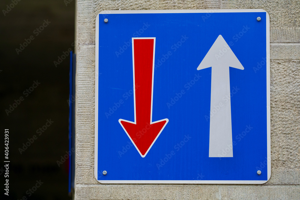 Traffic sign priority must be given to vehicles from the opposite direction. Traffic sign priority must be given to vehicles from the opposite direction.