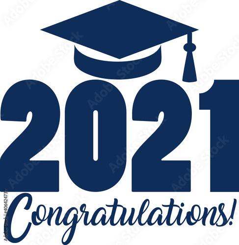 Blue Class of 2021 Graphic Congratulations