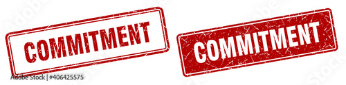 commitment stamp set. commitment square grunge sign