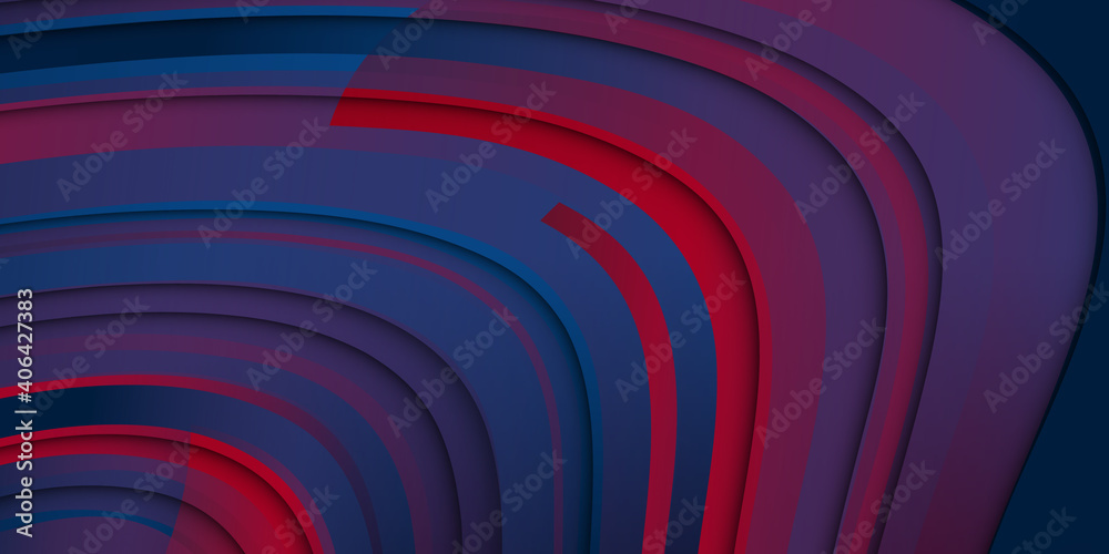 Fototapeta premium Abstract neon background, blue and red color, dynamic background with thin lines. 