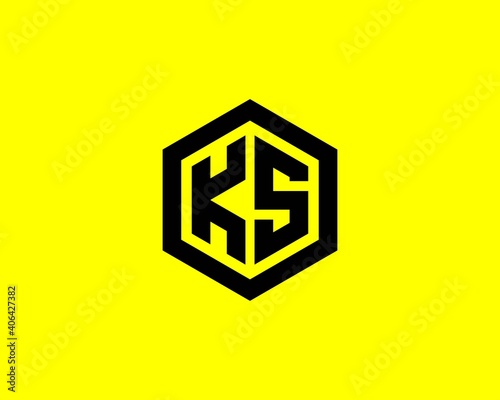 KS SK LETTER LOGO DESIGN VECTOR TEMPLATE