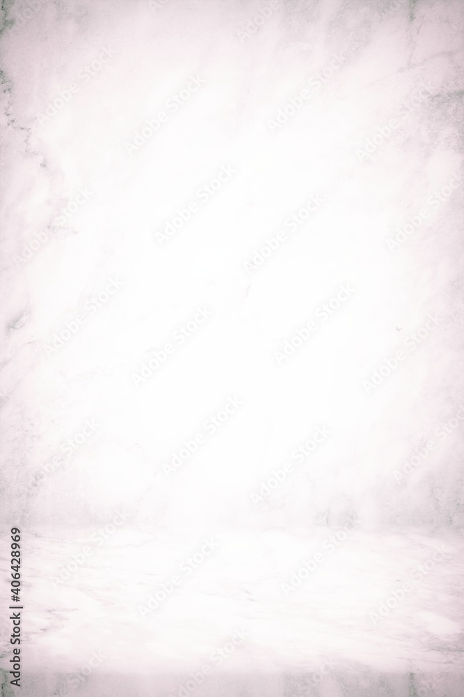 Fototapeta premium Abstract Luxury White Marble Table with Wall Background in Vertical Format, Suitable for Product Presentation, Mockup and Background on Mobile Phone.