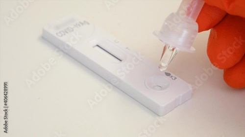 Wallpaper Mural Quick medical test for Coronavirus with a negative result Torontodigital.ca