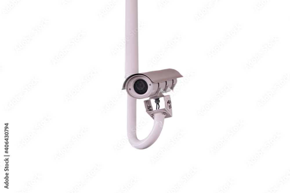 Closed circuit cameras (CCTV) isolated white background