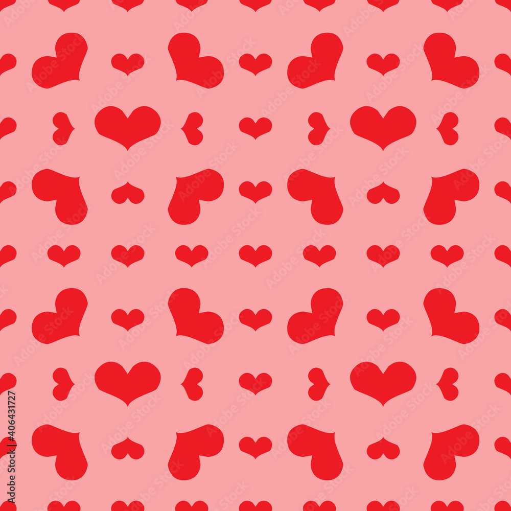 Seamless background with hearts for decoration of festive design