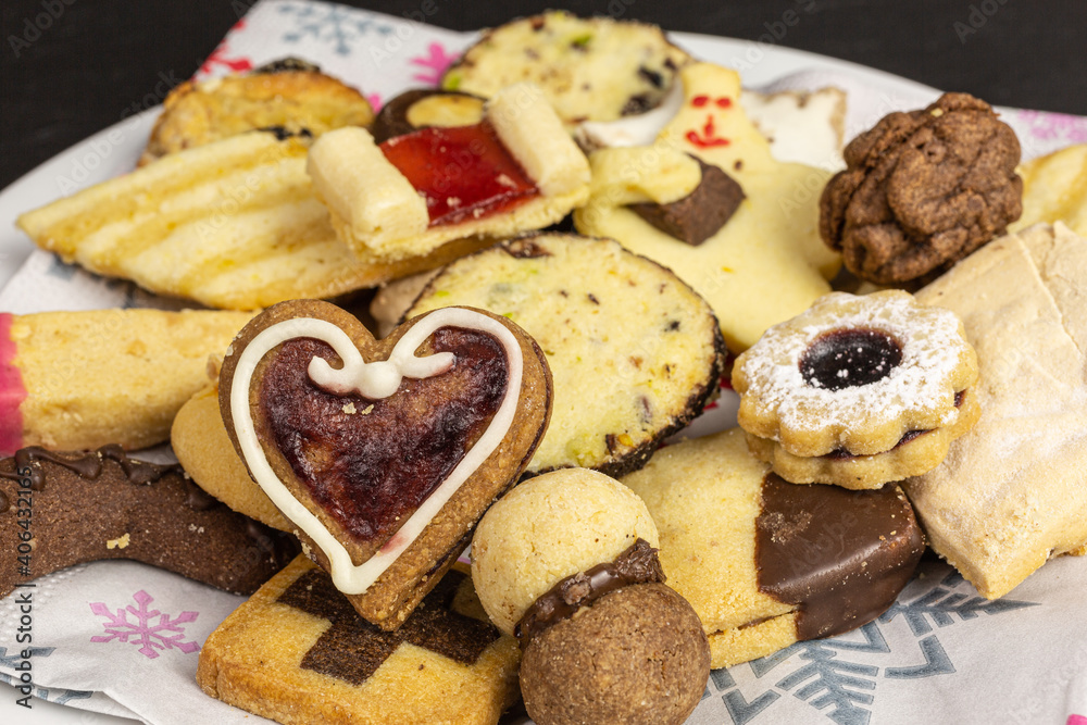 assortment of different christmas cookies assortment of different christmas cookies