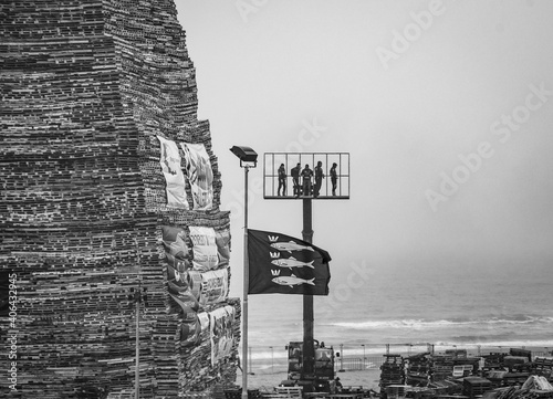 Scheveningen, vuurstapel, firework, fire, beach, pallet fire,