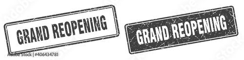 grand reopening stamp set. grand reopening square grunge sign