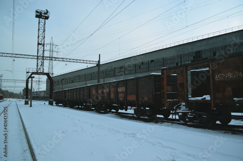 train in the snow