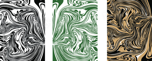 A set of abstract backgrounds. A mixture of acrylic paints. Applicable for cover design, presentation, invitation, flyer, annual report, poster and business card, packaging design. Vector.