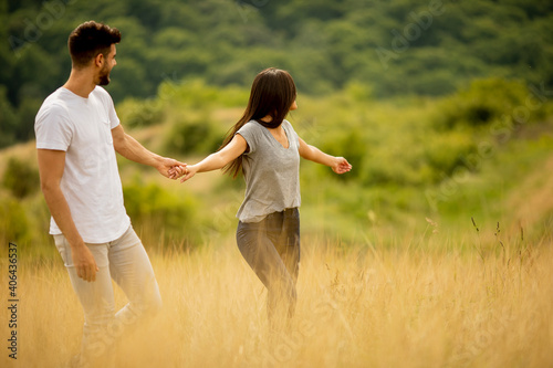 Happy young couple in love ...