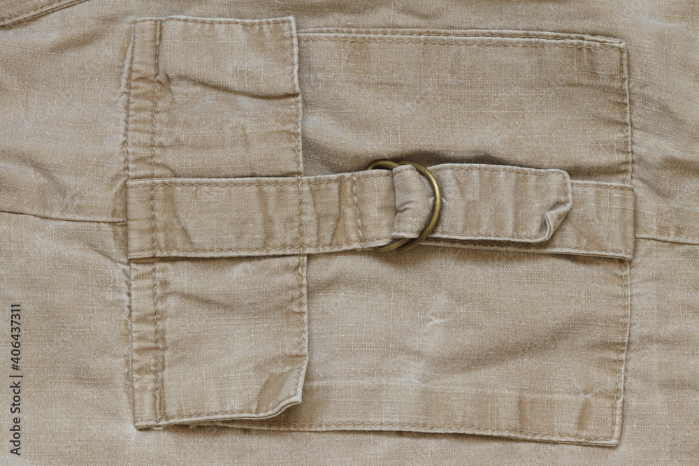 Light fabric texture with pockets for clothes. Light fabric texture with pockets for clothes.
