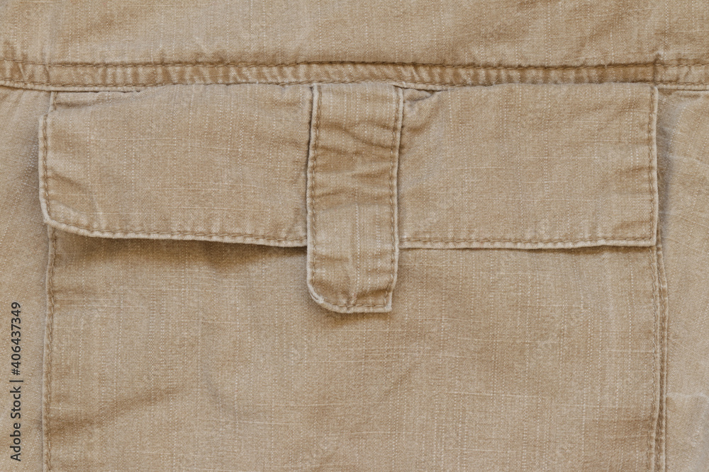 Light fabric texture with pockets for clothes. Light fabric texture with pockets for clothes.