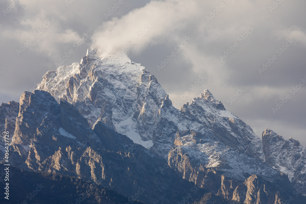 Scenic Teton Range Landscape in Wyoming in Autumn