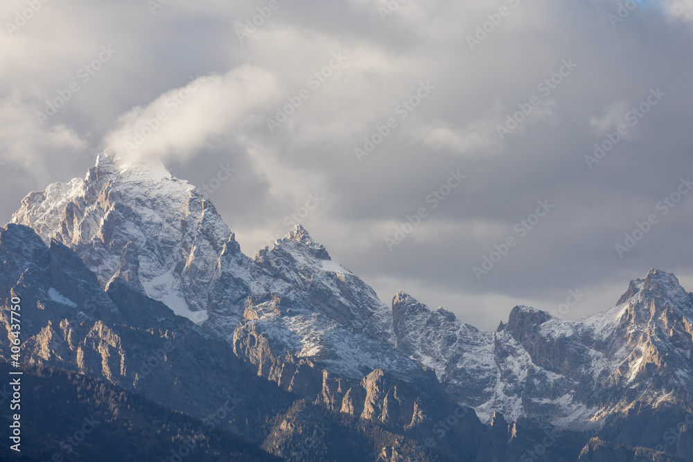 Scenic Teton Range Landscape in Wyoming in Autumn Scenic Teton Range Landscape in Wyoming in Autumn