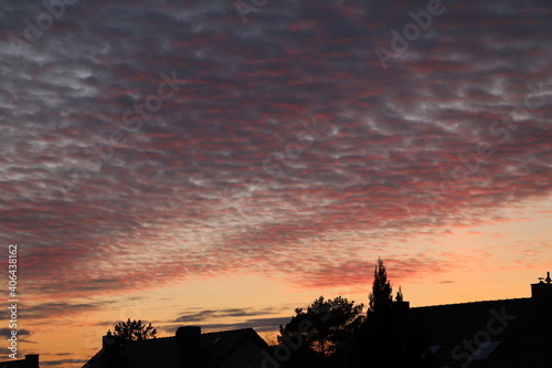 Dusk over Leipzig in autumn in Germany
 photo