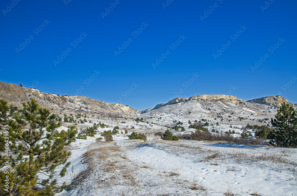 White hills in Crimea White hills in Crimea