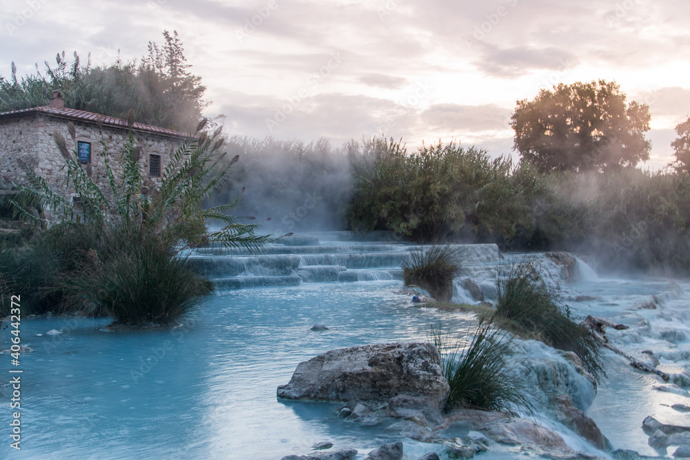 Geothermal springs in Tuscany, Italy