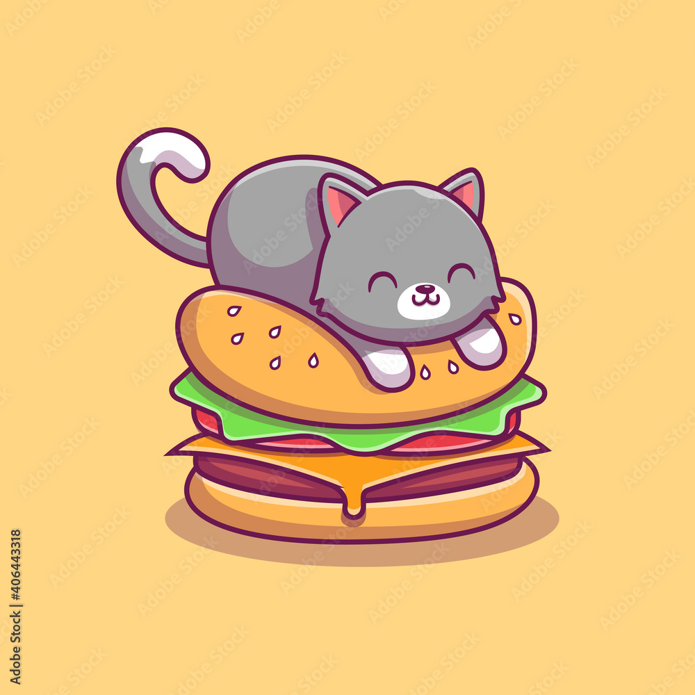 Premium Vector  Funny cat icon vector illustration