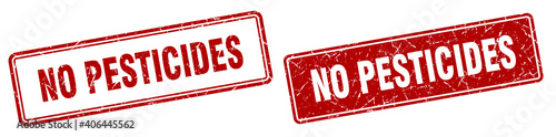 no pesticides stamp set. no pesticides square grunge sign