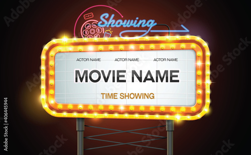 light sign billboard cinema theatre