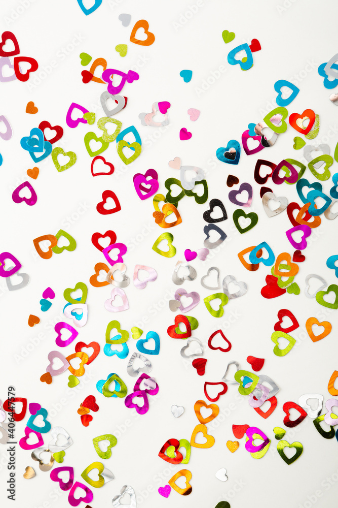 Valentine s day concept, small hearts glitter Valentine s day concept, small hearts glitter
