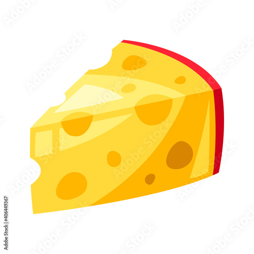 Illustration of stylized cheese slice.