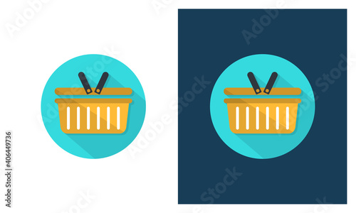 shopping cart flat icon logo design vector template  Online Shop icon concepts  Creative design