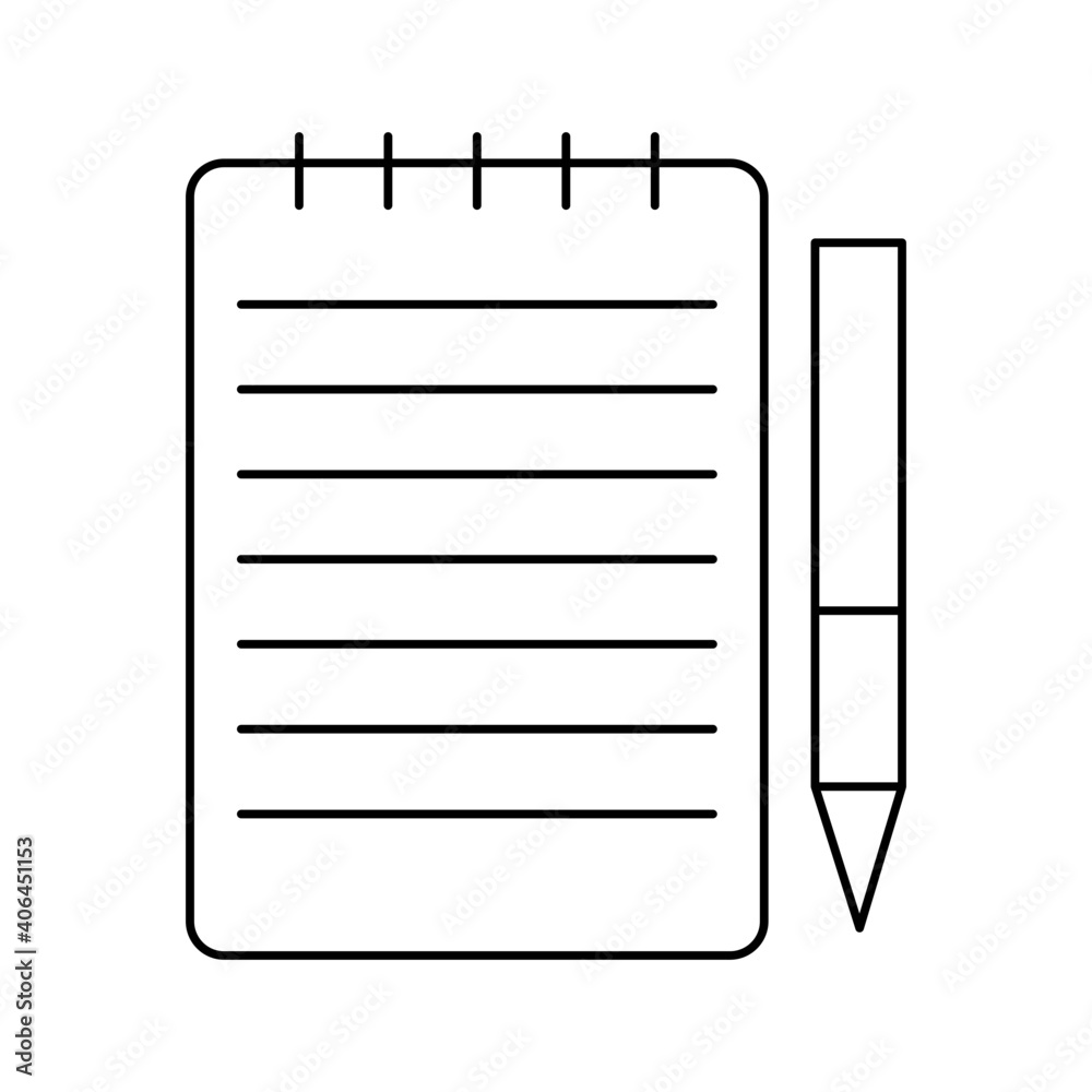 Notebook icon vector Notebook icon vector