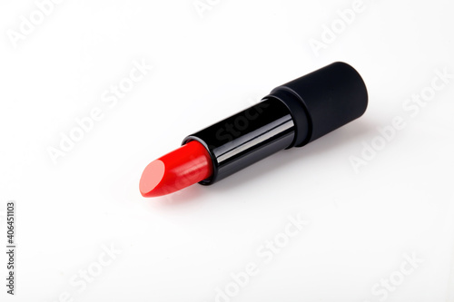 red lipstick isolated on white