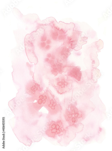 Fototapeta Naklejka Na Ścianę i Meble -  Watercolor hand drawn pink rose petals background