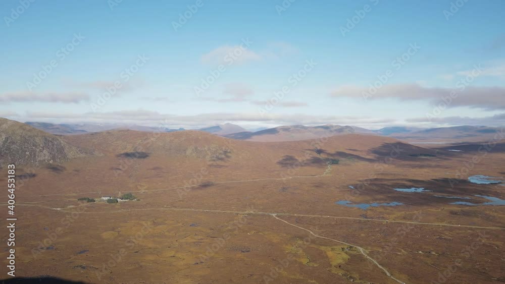 Flying Drone out over Glencoe 2