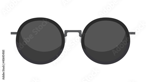 Simple sun glasses icon isolated on white background. Vector Illustration EPS10