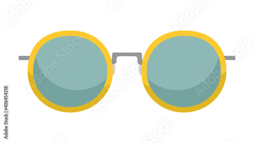 Simple sun glasses icon isolated on white background. Vector Illustration EPS10