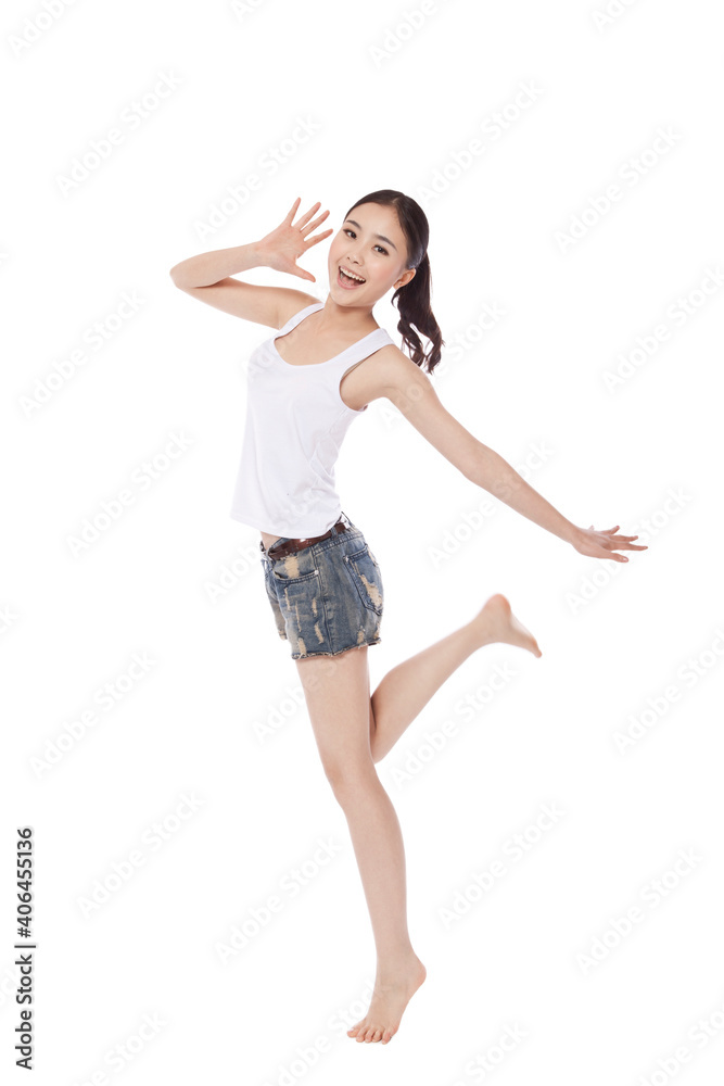 Portrait of a happy Young woman posing