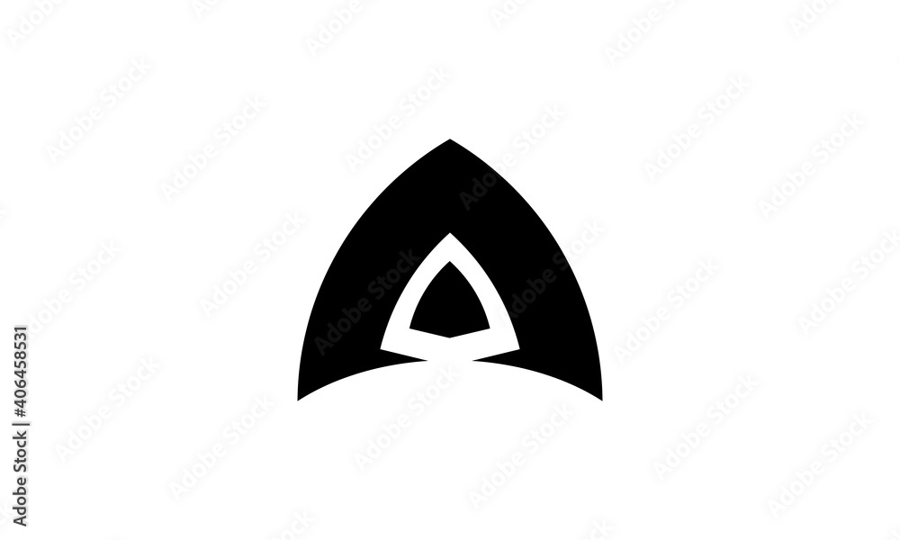 Logo with the initials letter A, with symbols arrow upper case monogram Logo with the initials letter A, with symbols arrow upper case monogram
