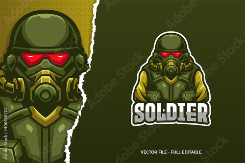 Soldier E-sport Logo Template