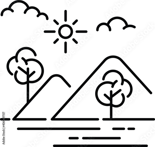 summer, daylight, mountain, sunshine, river