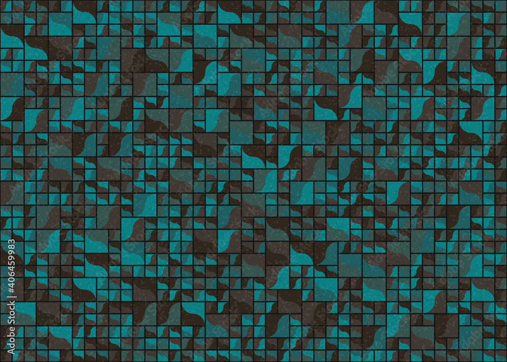 Fototapeta premium Abstract Geometric Pattern generative computational art illustration