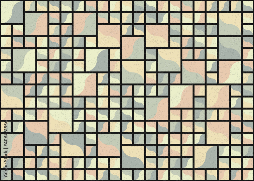 Fototapeta premium Abstract Geometric Pattern generative computational art illustration