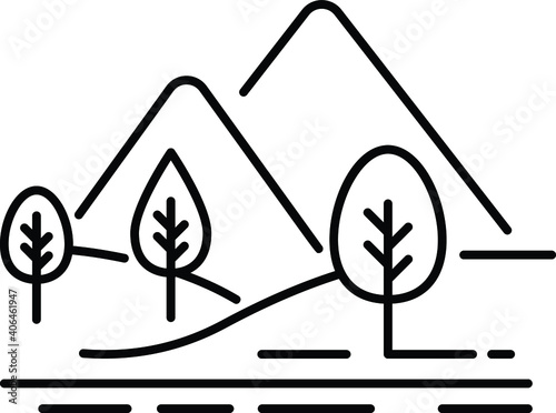 landscape, snow, trees, mountains, nature