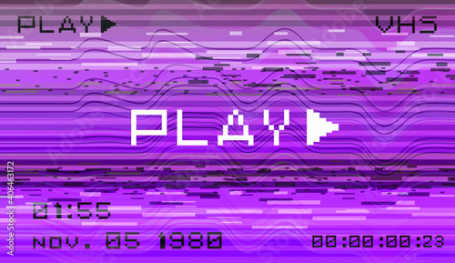 Retro background like in old video tape rewind or no signal TV screen. Back to the 80's-90's style.