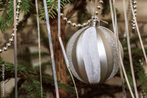 Christmas decoration toy ball on the Christmas tree